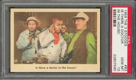 1959 Fleer "Three Stooges" #83 "Is There A Doctor… " – PSA GEM MT 10